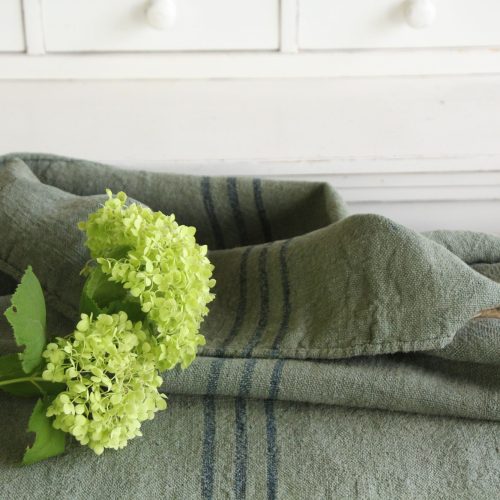 dyed antique linen grain sack, pillow fabric, durable L 940