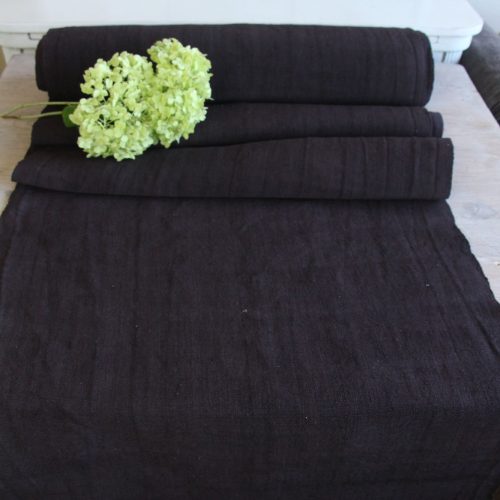 dyed antique linen fabric, 12.57 y, upholstery fabric, stairrunner, rustic, Z 222