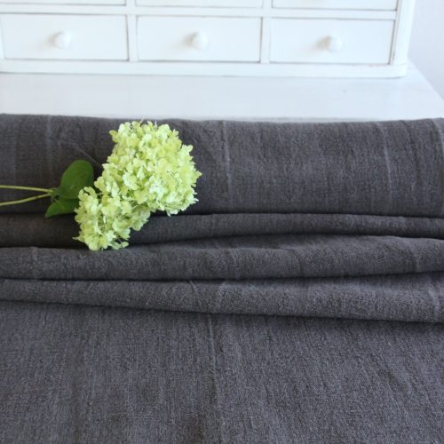 dyed antique linen fabric, 9.29 y, upholstery fabric, stairrunner, rustic, Z 249