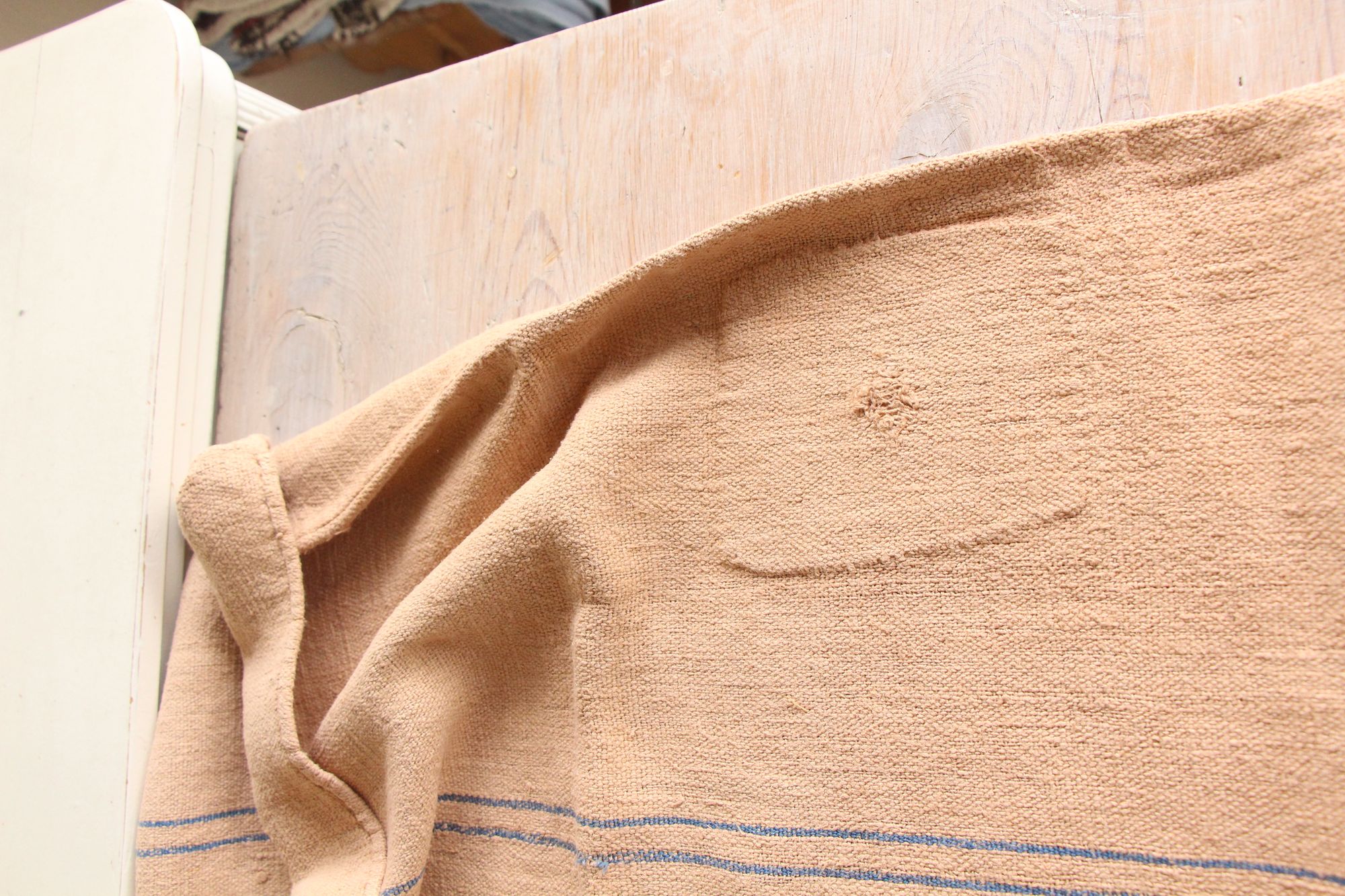 antique linen grainsack, rustic, pillow fabric, durable, dyed linen, Wabi Sabi, L 867 - Image 10