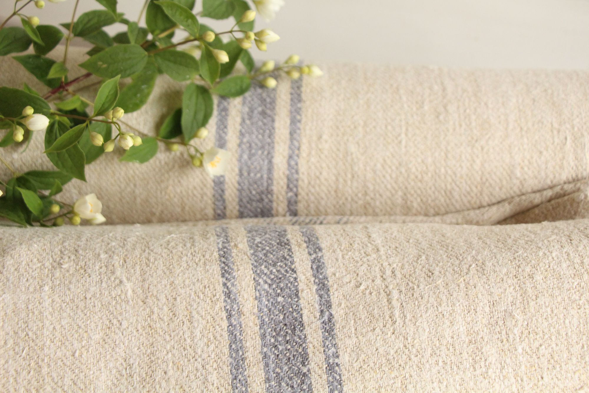 antique linen fabric, 16.62 y, bulk offer, farmhouse decor, stairrunner fabric, Z 186 - Image 7