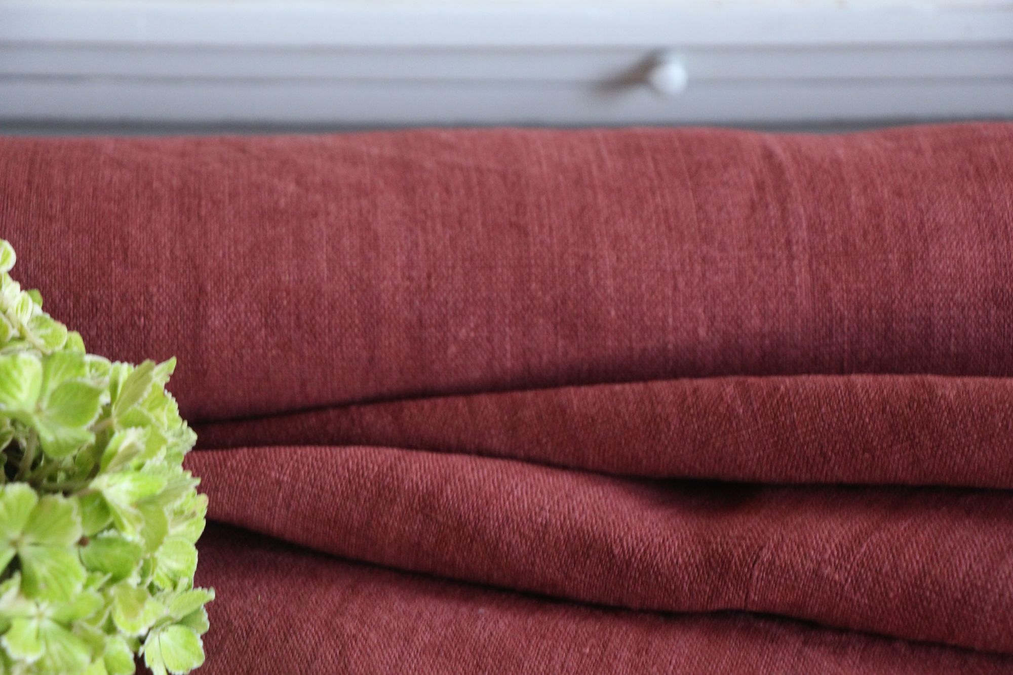 dyed antique linen fabric, 5.79 y, upholstery fabric, french linen, Z 260 - Image 7