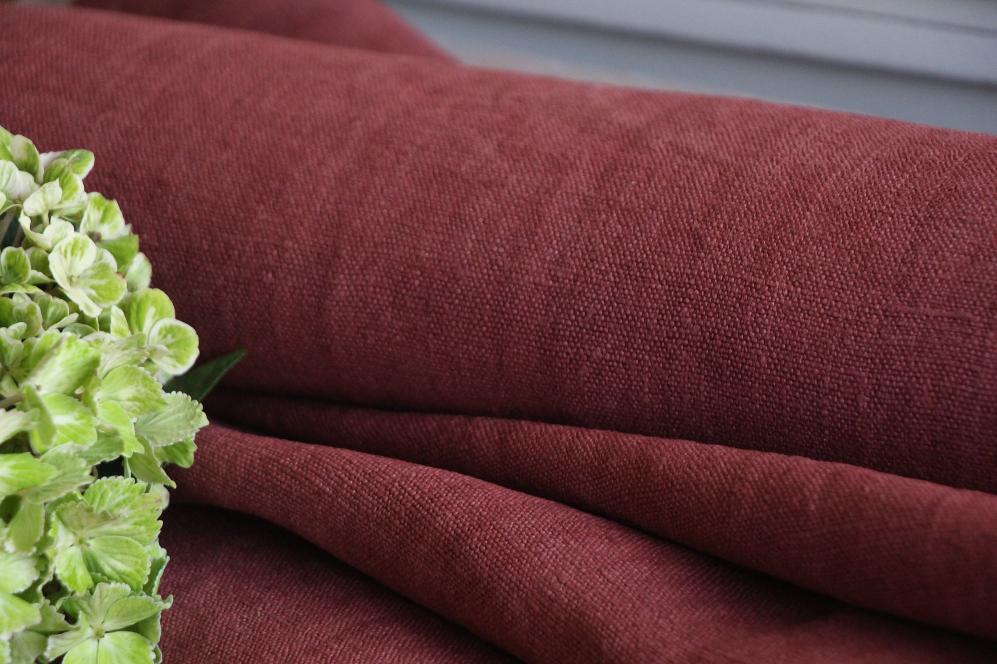 dyed antique linen fabric, 5.79 y, upholstery fabric, french linen, Z 260 - Image 2