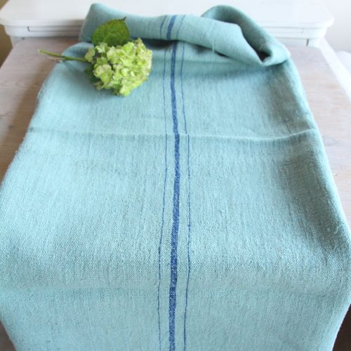 dyed antique linen grain sack, pillow fabric, rustic, durable, L 839
