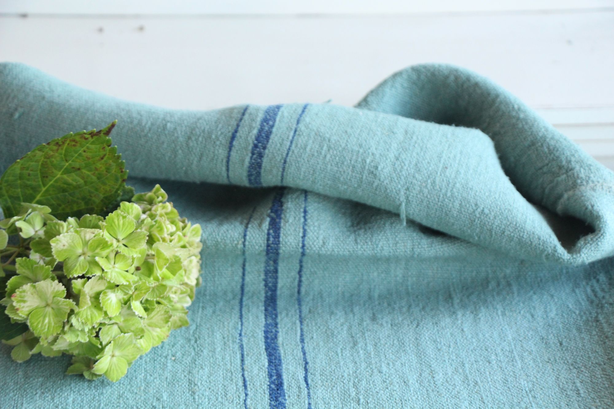 dyed antique linen grain sack, pillow fabric, rustic, durable, L 839 - Image 8
