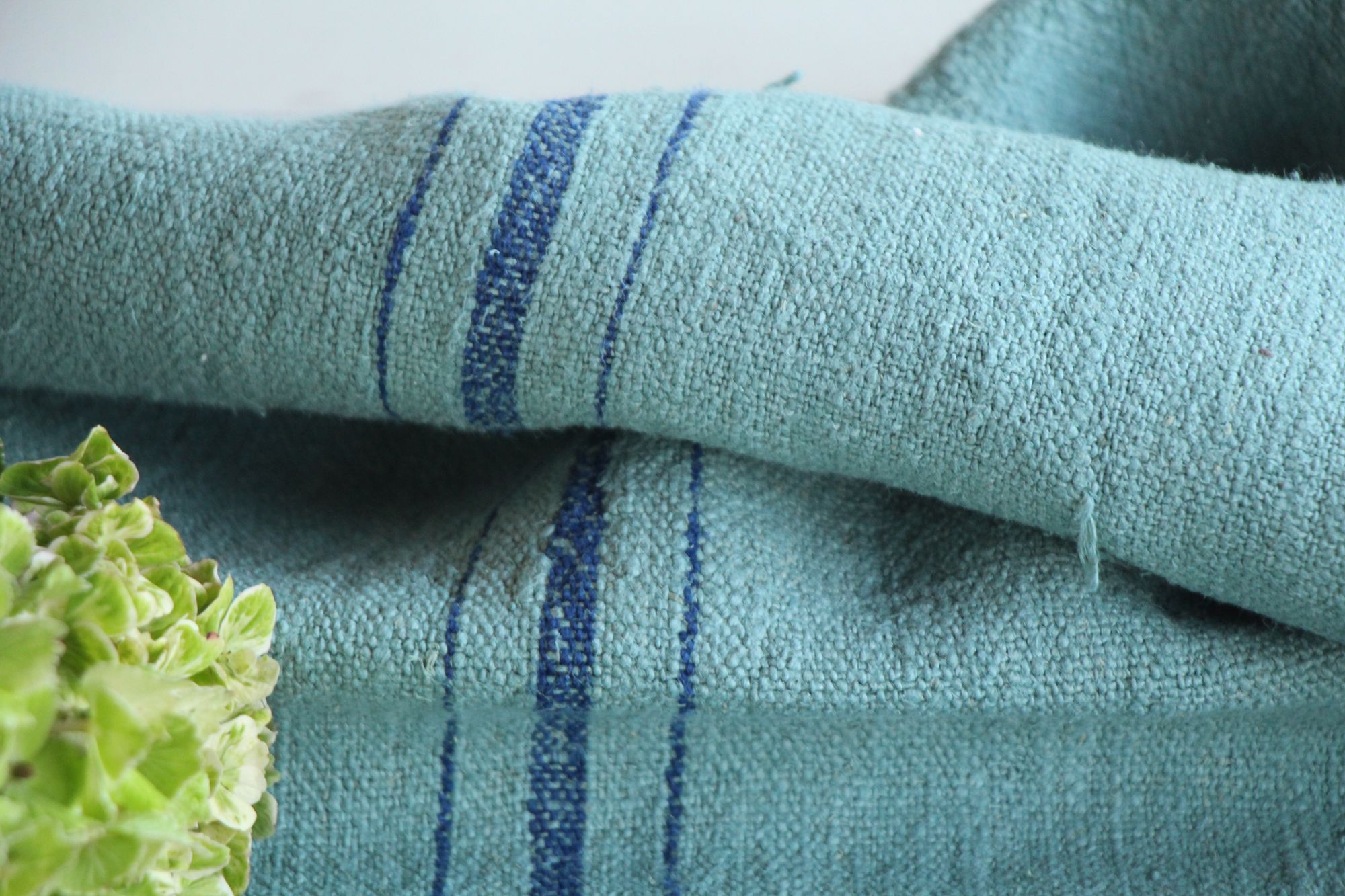 dyed antique linen grain sack, pillow fabric, rustic, durable, L 839 - Image 6