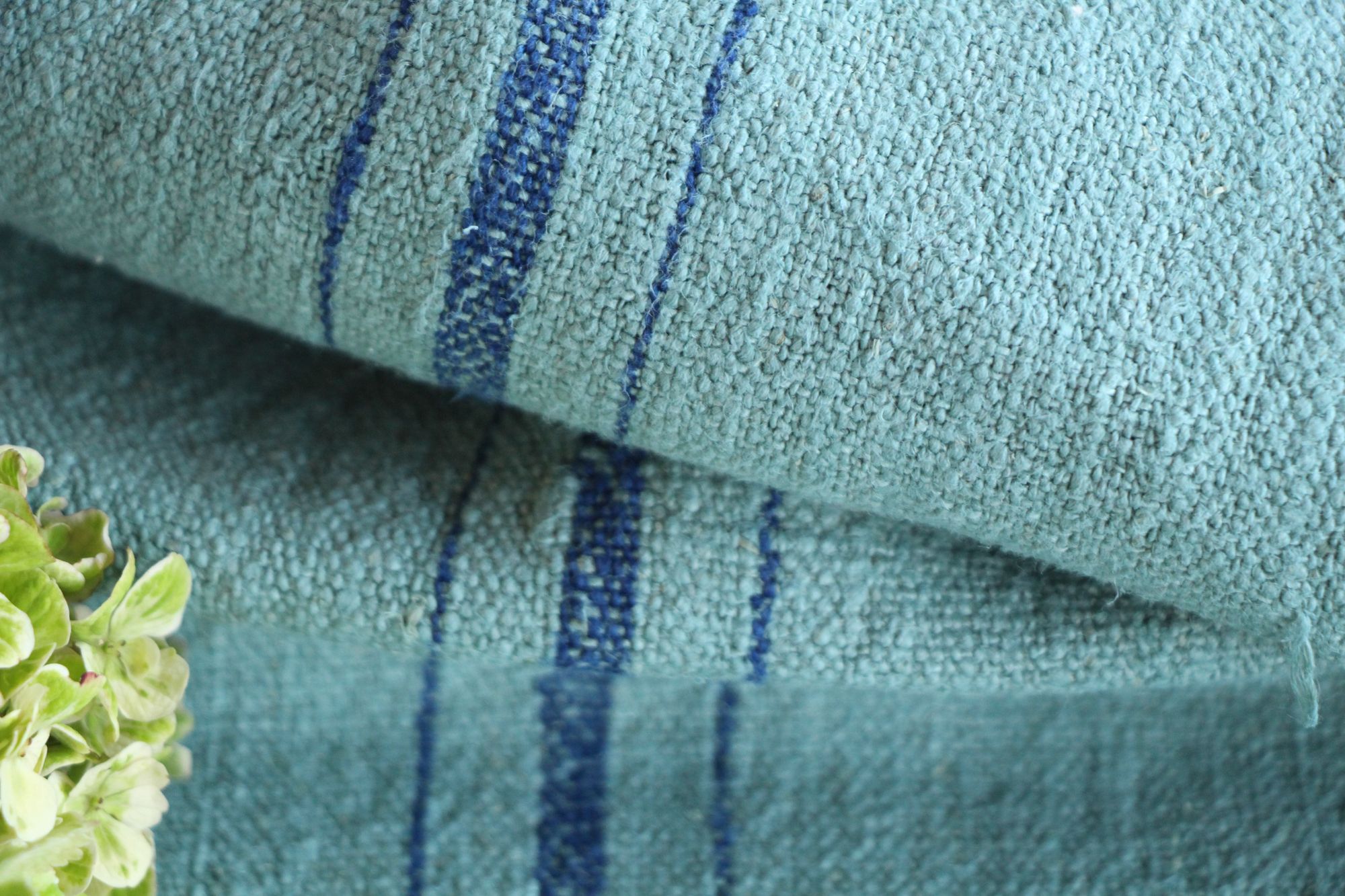 dyed antique linen grain sack, pillow fabric, rustic, durable, L 839 - Image 10