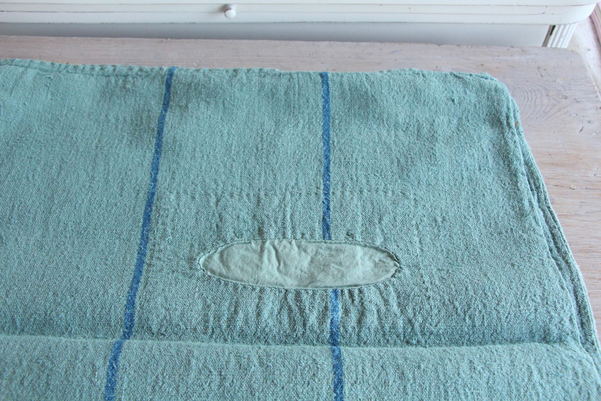 dyed antique linen grain sack, pillow fabric, rustic, durable, L 843 - Image 10