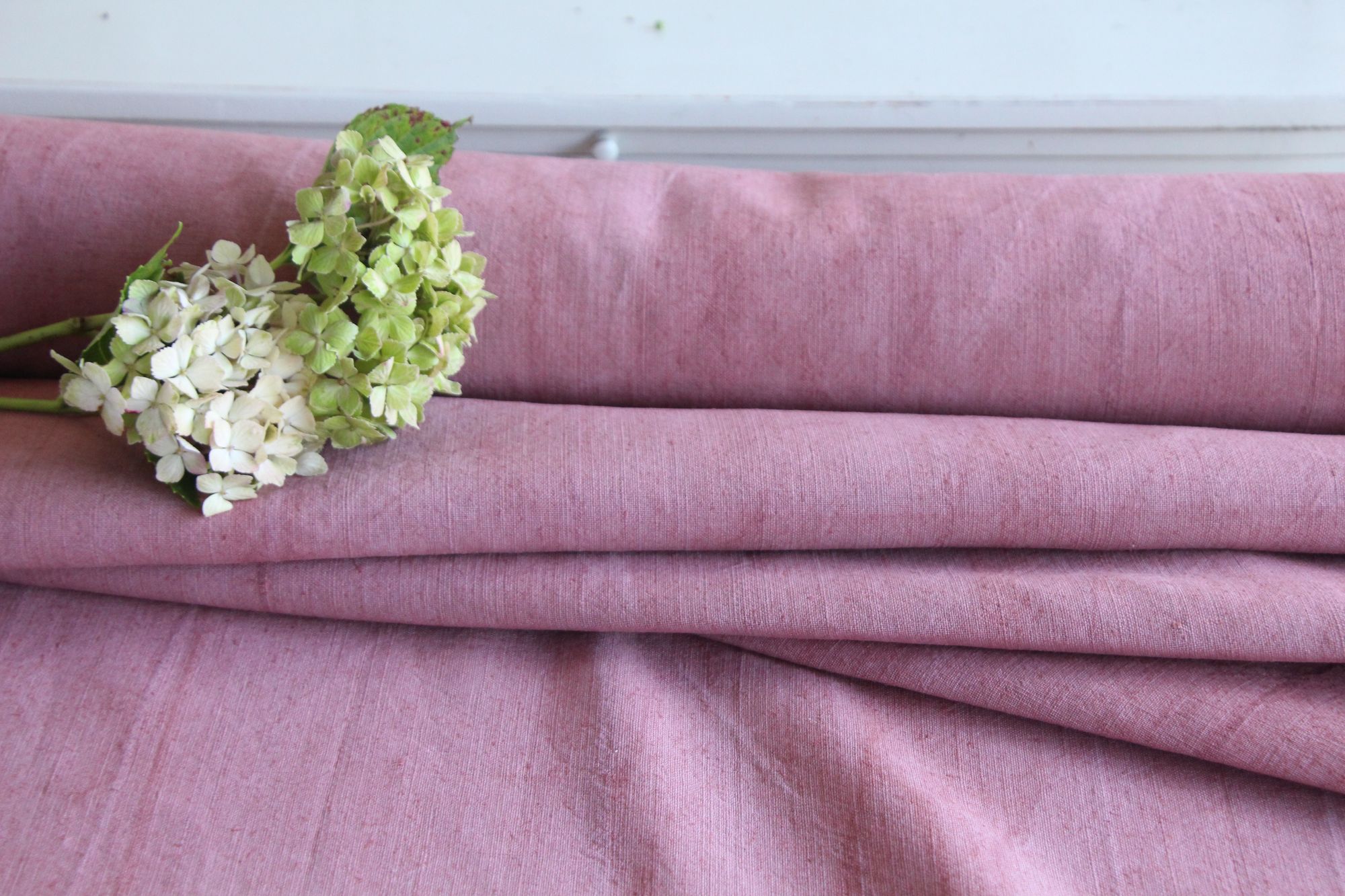 dyed antique linen fabric, 8.74 y, upholstery fabric, french linen, Z 275