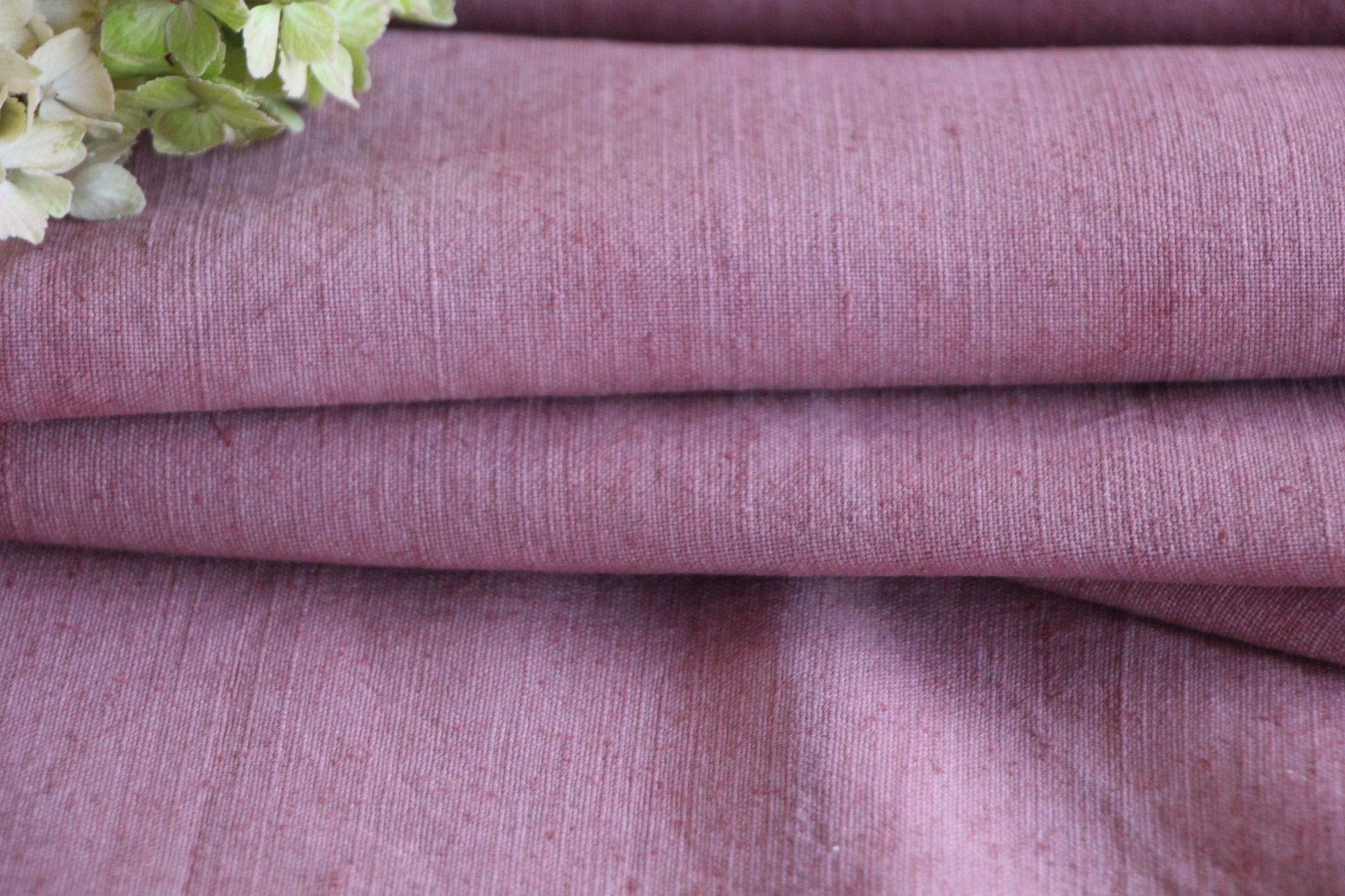 dyed antique linen fabric, 8.74 y, upholstery fabric, french linen, Z 275 - Image 4