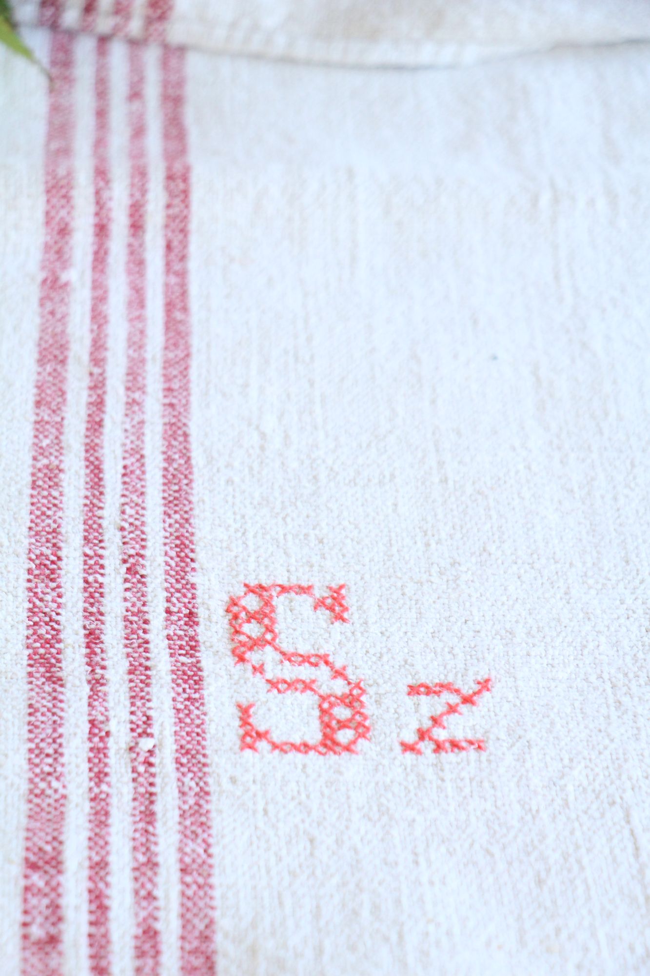 Antiker Getreidesack aus Leinen, rustikal, Polsterleinen, langlebig, L 973 – Bild 8
