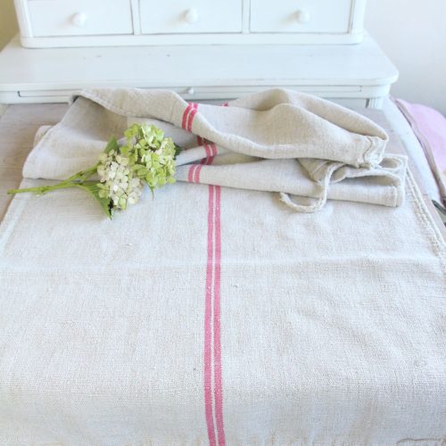 antique linen grainsack, rustic, pillow fabric, durable, Wabi Sabi, L 972