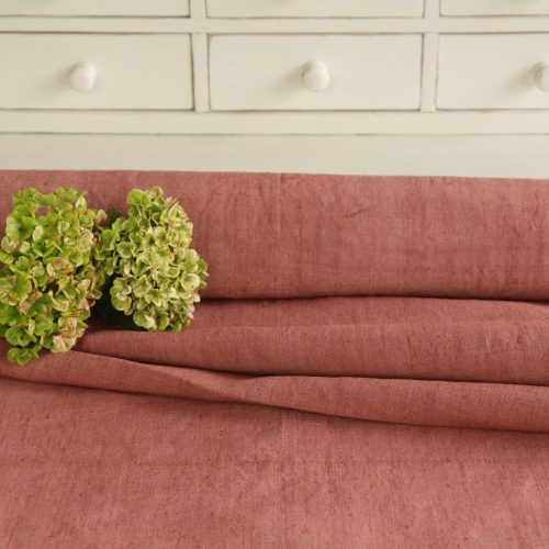 dyed antique linen fabric, 8.42 y, table cloth, wedding decor, Z 279