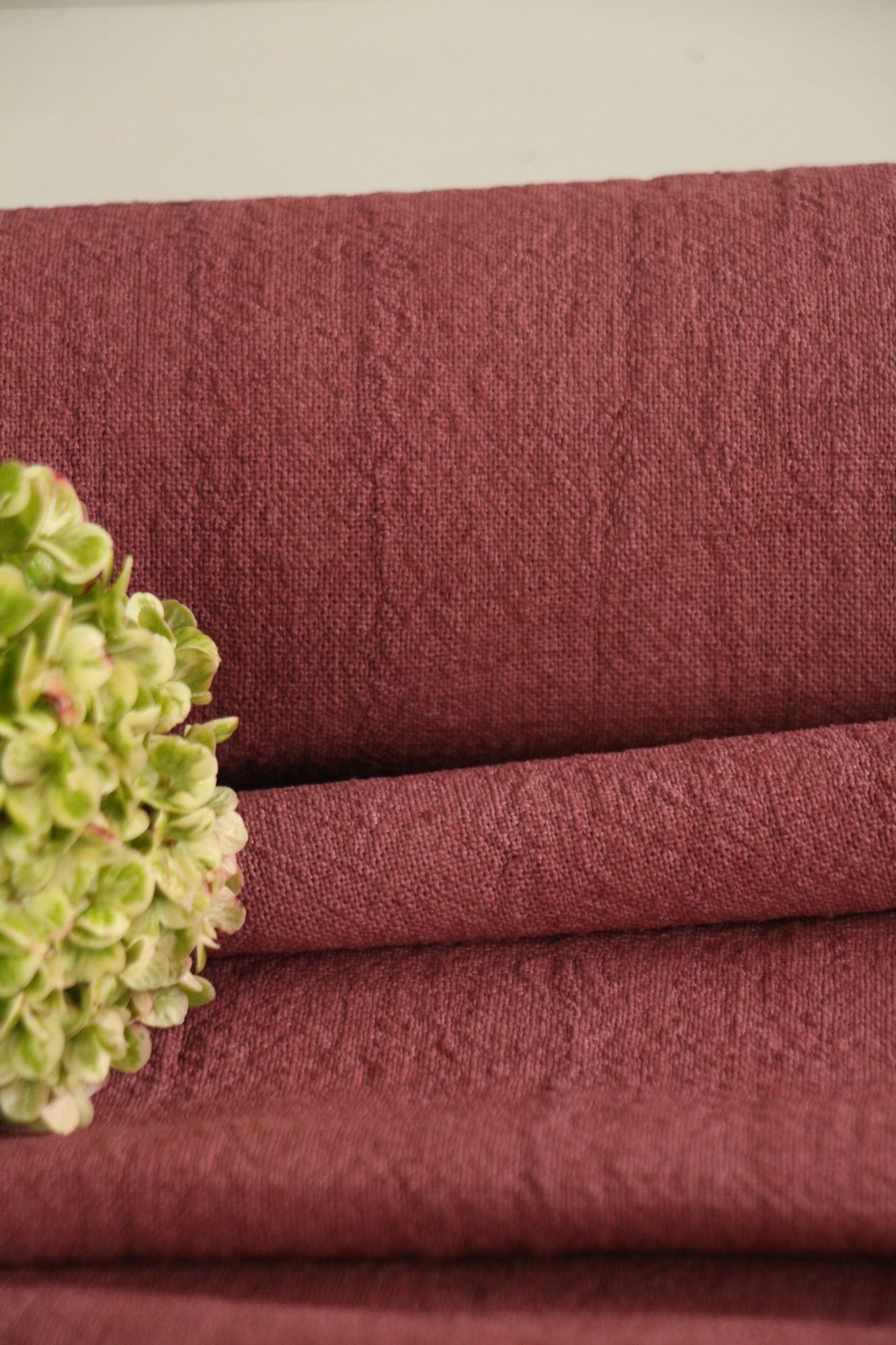 dyed antique linen fabric, 8.53 y, table cloth, handmade, Z 282 - Image 5