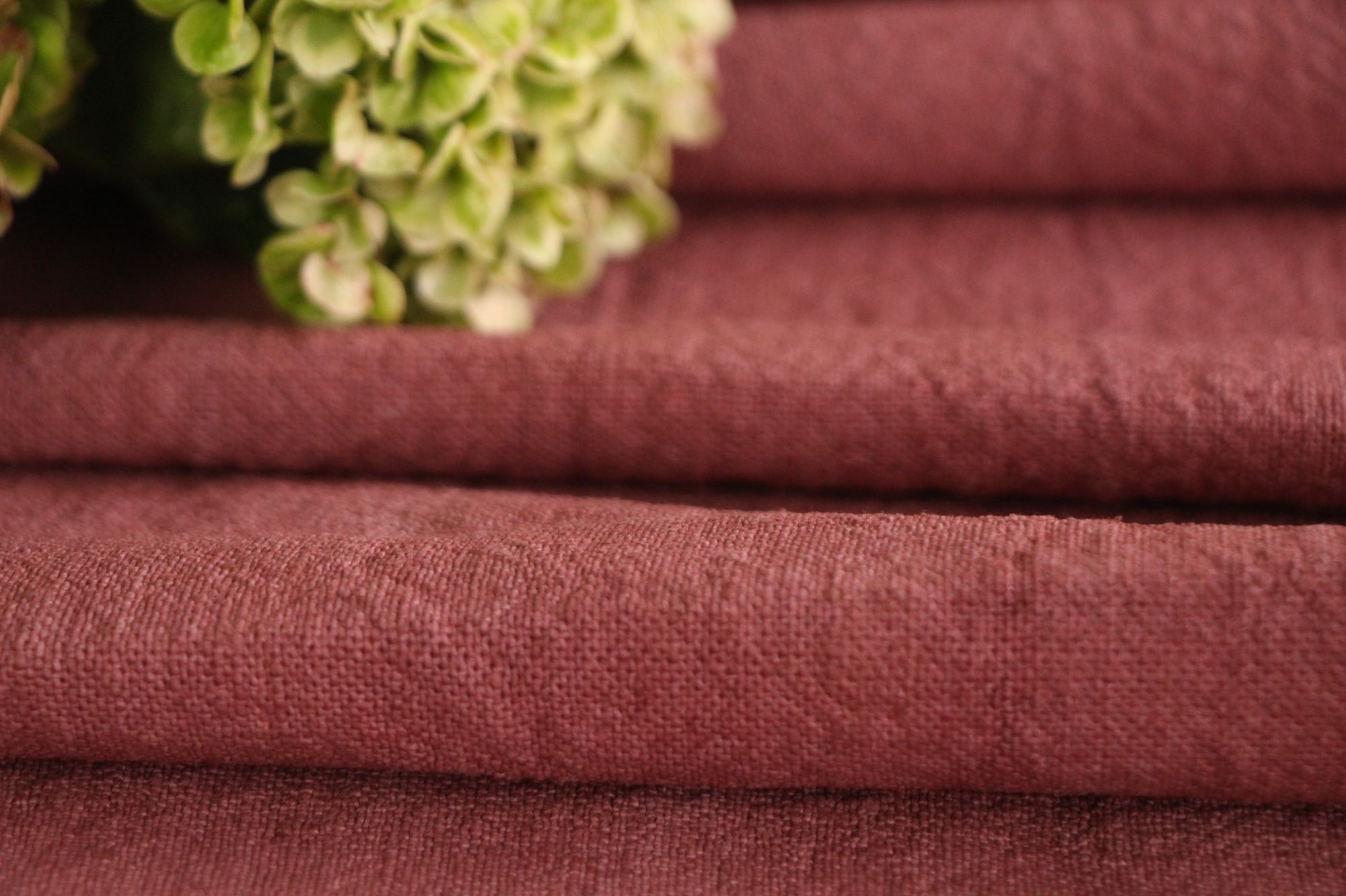 dyed antique linen fabric, 8.53 y, table cloth, handmade, Z 282 - Image 3