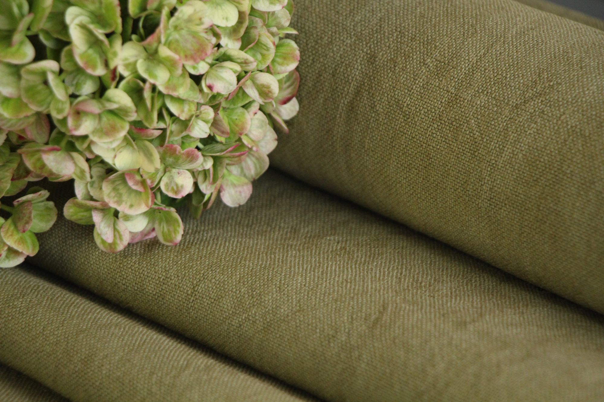 dyed antique linen fabric, 7.65 y, table cloth, wedding decor, Z 295 - Image 3