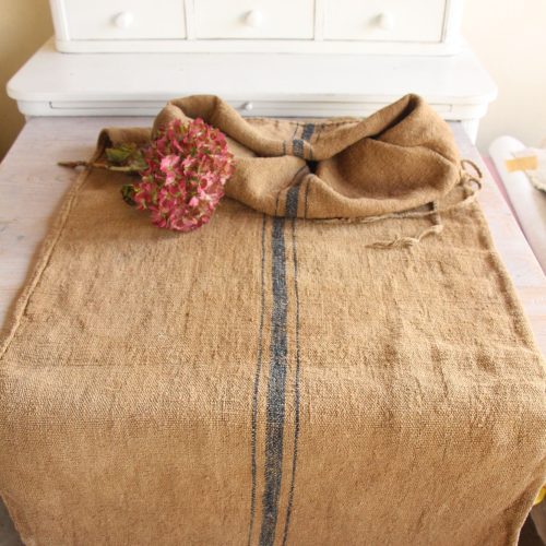 gefärbter antiker Leinensack, Kissenstoff, rustikal, strapazierfähig, Wabi-Sabi, L 989