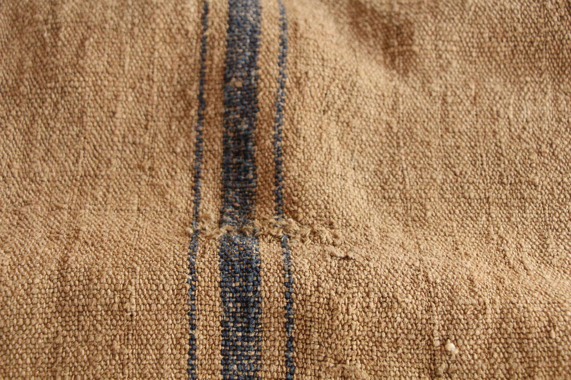 gefärbter antiker Leinensack, Kissenstoff, rustikal, strapazierfähig, Wabi-Sabi, L 989 – Bild 8
